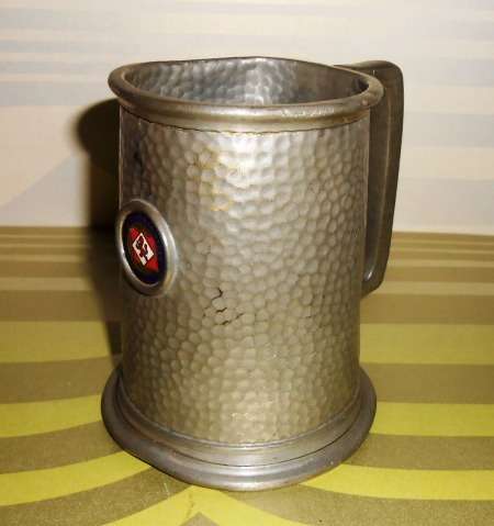 Hammered English Pewter Clan Maintosh Tankard