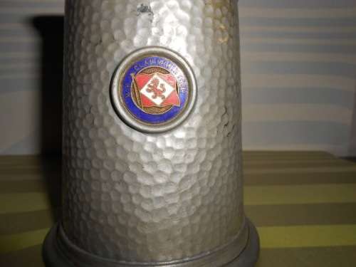 Hammered English Pewter Clan Maintosh Tankard