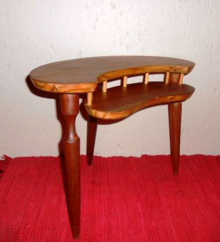 Double tier kidney shaped Atomic age wine/ side table