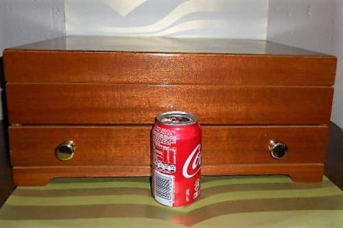 Wooden Cutlery Canteen/box with two layers: Spilhaus