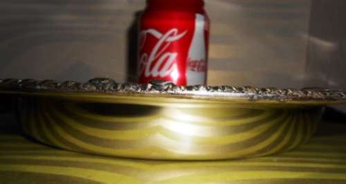 Deep silver-plated tray or large serving dish