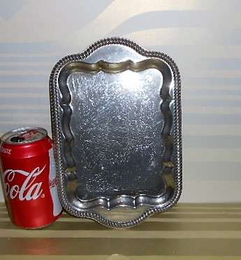 Small  Tea for two serving tray  with delicate pattern