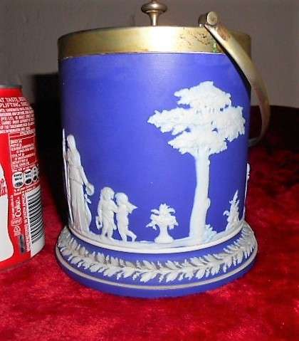 JASPER WARE BISCUIT BARREL BY WEDGWOOD