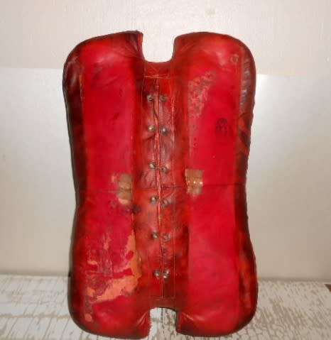 Egyptian Leather Camel Saddle with Brass inlays