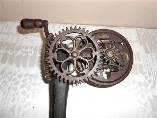 Antique Cast Iron Apple Peeler Sinclair Scott Baltimore late 1800¿s Iron with Hearts