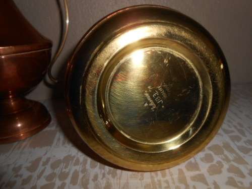 PAIR OF COPPER  JUGS EWER