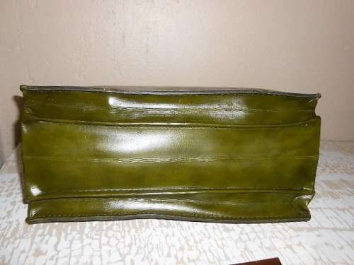VINTAGE GREEN LEATHER BRIEFCASE