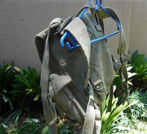 SADF LATE 1970¿S  BACKPACK/ RADIO/ UTILITY BAG WITH BIBLE