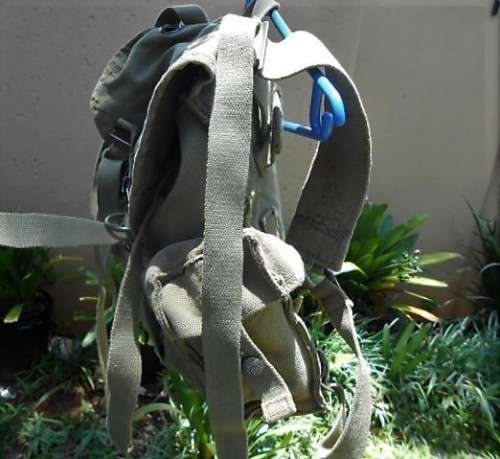 SADF LATE 1970¿S  BACKPACK/ RADIO/ UTILITY BAG WITH BIBLE