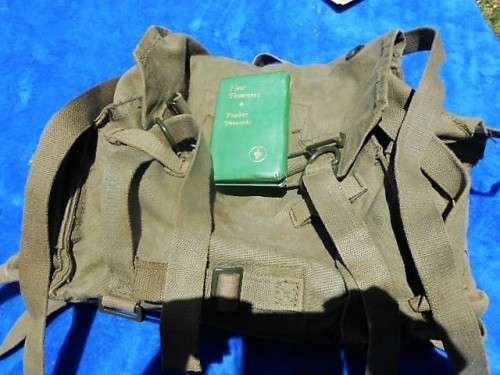 SADF LATE 1970¿S  BACKPACK/ RADIO/ UTILITY BAG WITH BIBLE