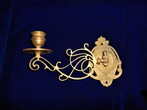 Stunning Brass Art Nouveau Candle Sconce 2 Stunning art