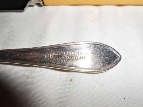 87 Piece Cutlery Canteen with Key Bone Silverplate D.W.T. and Perdoz  hallmark cartouche