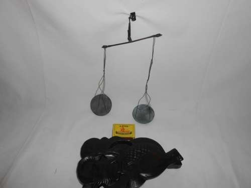 Antique Chinese Opium Scales in carved sliding case