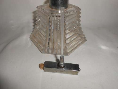 Large Art Deco Cut Crystal Perfume Bottle