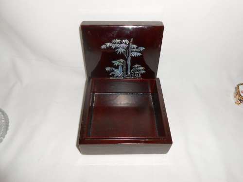 Square Trinket Box with Abalone Inlay