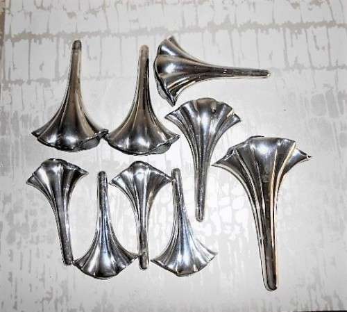 Antique Silver Plated Nine Flute Flower Epergne