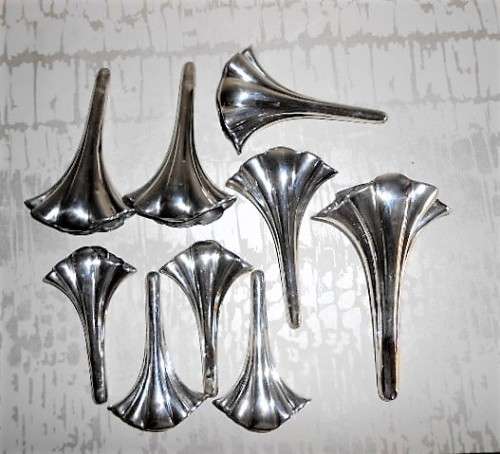 Antique Silver Plated Nine Flute Flower Epergne