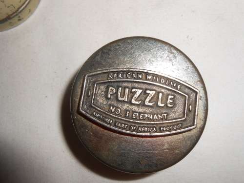 Rare 5 Tins of Big Five Wildlife Brass Puzzles