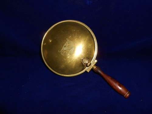 Brass Lidded Silent Butler, Table Crumb Catcher Italian