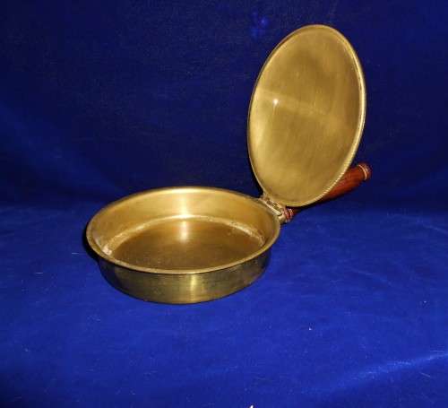 Brass Lidded Silent Butler, Table Crumb Catcher Italian