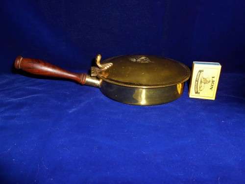 Brass Lidded Silent Butler, Table Crumb Catcher Italian
