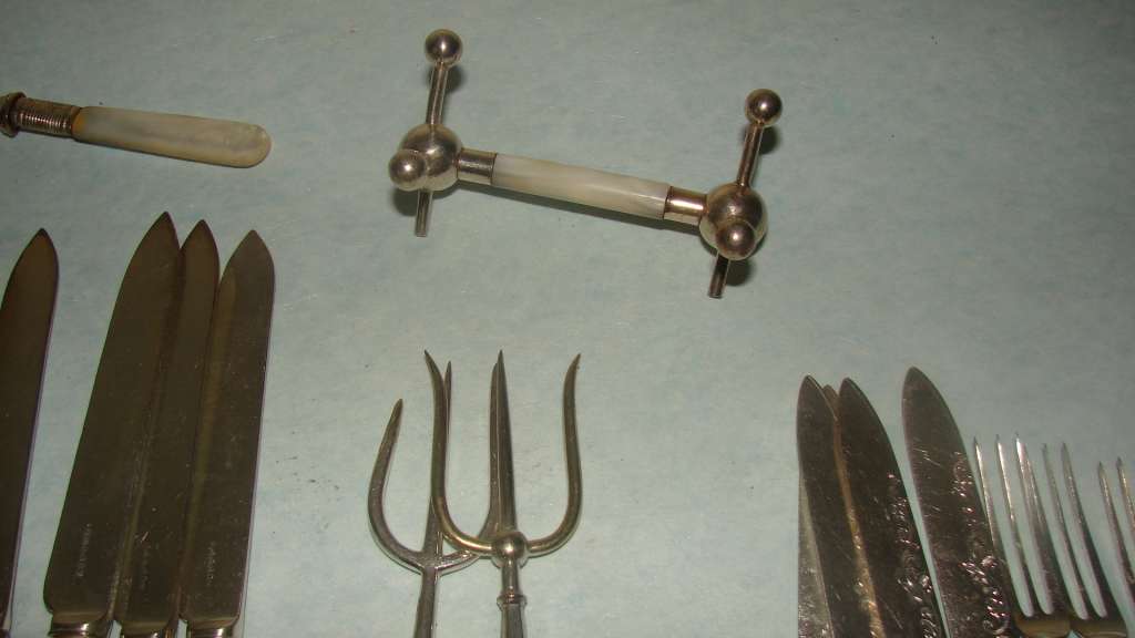 Large Job Lot of Mother of Pearl Cutlery 38  pieces