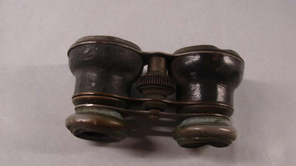 Antique WWI Metal and Leather A Chromatic Day and Night Field Glasses Marine Binoculars