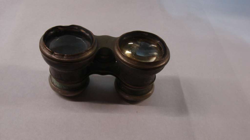 Antique WWI Metal and Leather A Chromatic Day and Night Field Glasses Marine Binoculars