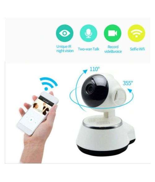V380-Q6 Wireless IP Smart Security Camera HD Wifi PTZ Remote & Real-time Surveillance Pan Tilt 720P