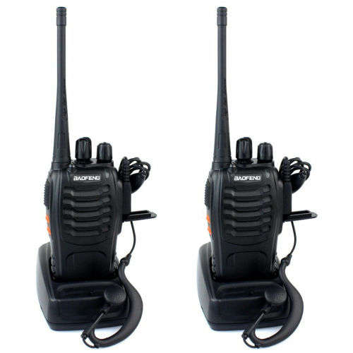 2 x 2-5km Long Range Walkie Talkie - Baofeng BF-888S Two-way Handheld UHF Radio Set