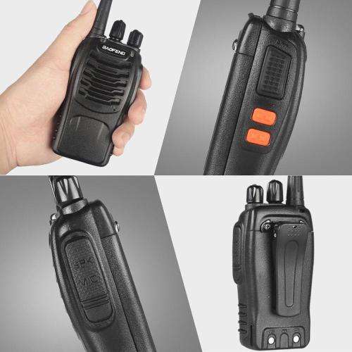 2 x 2-5km Long Range Walkie Talkie - Baofeng BF-888S Two-way Handheld UHF Radio Set