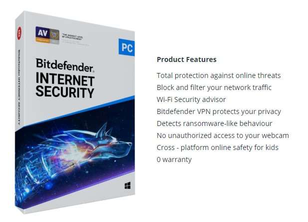 BITDEFENDER INTERNET SECURITY 2019 | 6 MONTHS | 3 DEVICES | GENUINE KEY