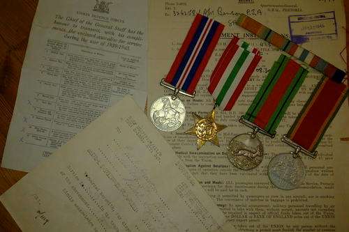 WW2 Medal Set with Documentation