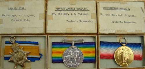 Set of 3 WW1 Medals - Viljoen