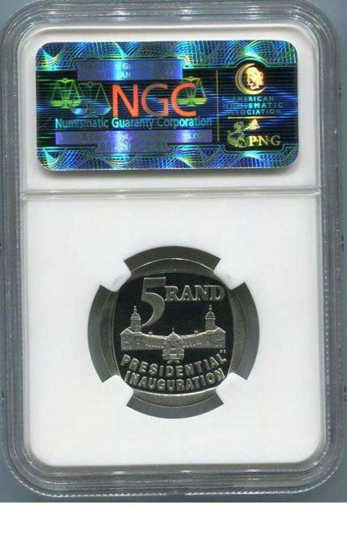 1994 Inauguration R5 NGC graded PF69 UC - Very Scarce Coins