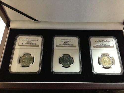 Get your Complete Mandela MS61 Trio Collection 1994 / 2000 / 2008 now in a wooden display Box