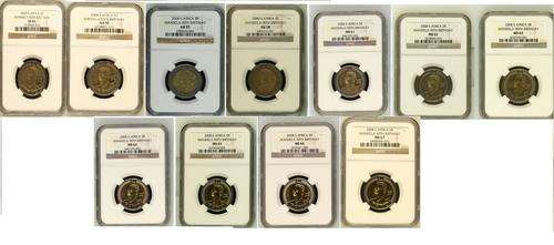 Mandela Birthday Starter Set Now Available From XF45 to MS67 - BID PER COIN IN TOTAL OF 11