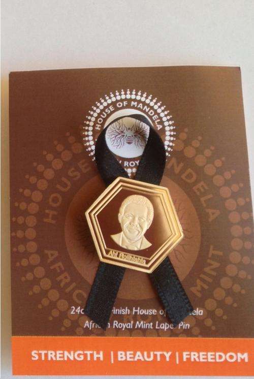 NEW!!! HOUSE OF MANDELA ROYAL AFRICA MINT - LAPEL PIN GOLD PLATED