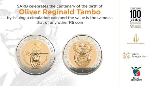 RARE New R5 Coin Commemorating O.R Tambo - UNCIRCULATED COINS NOW AVAILABLE