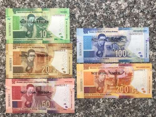 UNC Notes Set - 2018 Mandela 100th Birthday Commemorative Bank Notes Uncirculated