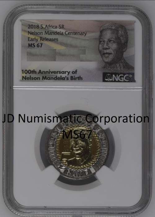 MS67 - Mandela Birthday Coins 2018 With a Free Gift