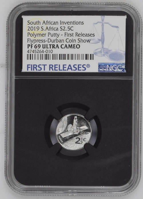 HOT  - 2019  SILVER 2.5C POLYMER PUTTY DBN FLYPRESS  PF69UC - FIRST RELEASES