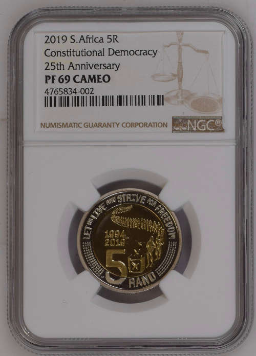 HOT PF69C - MOST SCARCE COINOF THE R5 ISSUES - 2019 R5 - 25th Constitutional Democracy Anniversary