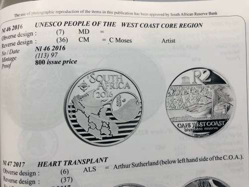 VERY SCARCE COIN-Mintage 97 - HOT 2016 South Africa Cape West Coast Biosphere Reserve People PF70UC