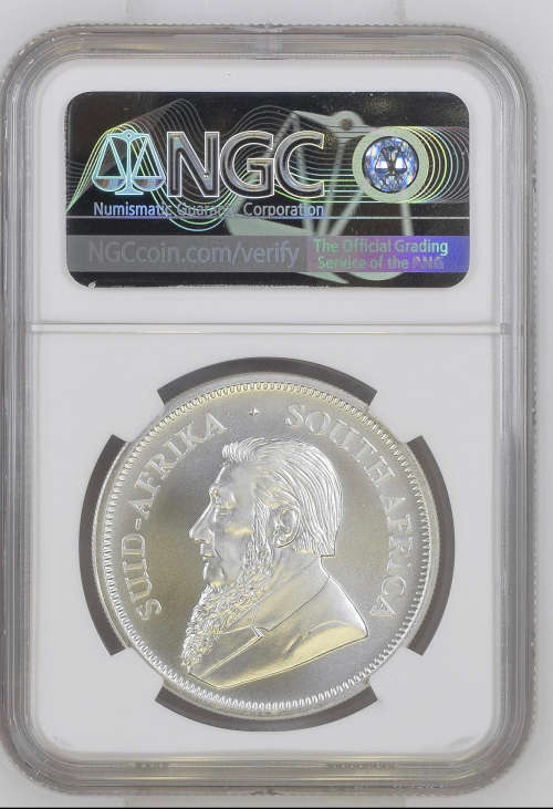 HOT  FINEST KNOWN - 2018  Silver Krugerrand with Great Wall Privy MS70