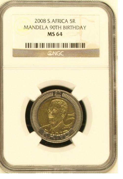 2008 Mandela R5 Coins MS64 -High Grade - ONLY THREE COINS AVAILABLE