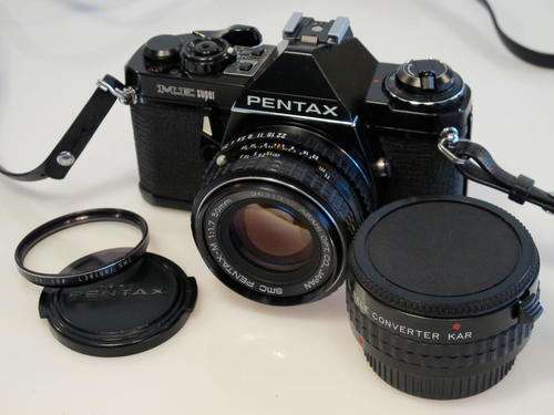 Black Pentax ME-Super with SMC-M 50mm f1,7+KAR 2x**Excellent++**