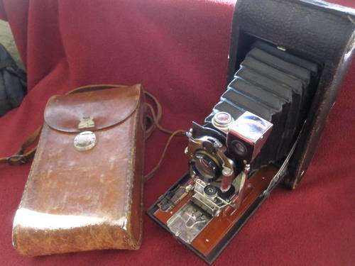 Kodak 3A Folding Camera Model 5-B with Bausch&Lomb Lens,Circa 1910"BIG&Beautiful,Check Photo's"