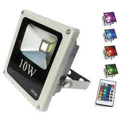 10W LED, RGB, Floodlight, New, Slim Version with Remote!!!