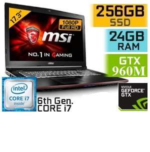 **THE TITAN** MSI GP72 Latest 6th Gen Core i7, 24GB Ram, Nvidia GTX 4GB. The Worlds Most Powerful